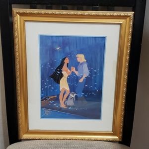 Disney Lithograph Pocahontas and John Smith